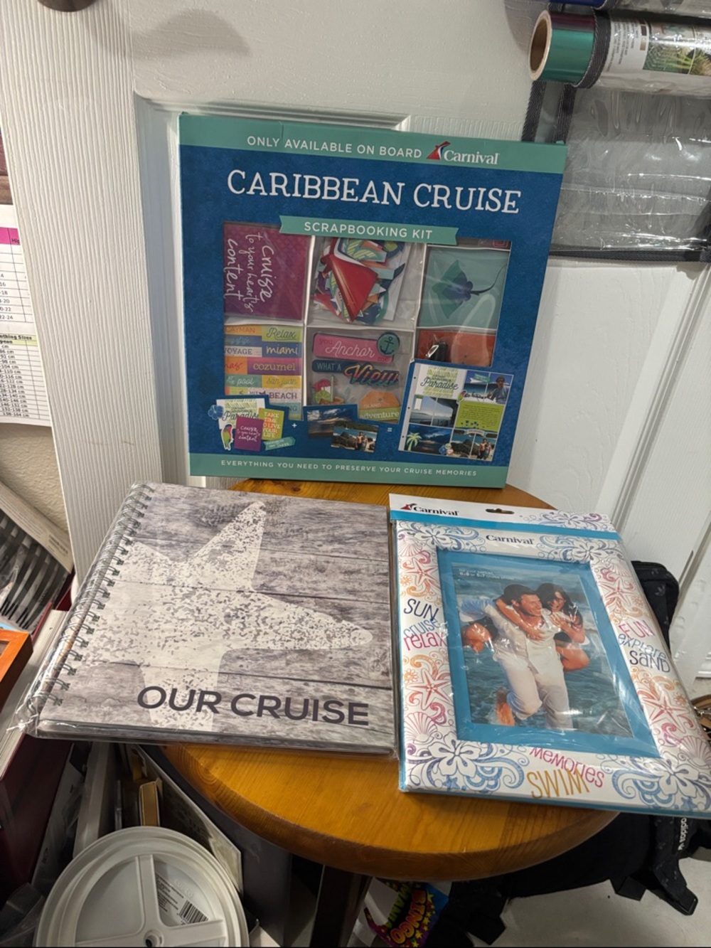 Cruise Bundle 2 Carnival Caribbean Cruise Scrapbooking Kit, Spiral and Frame NWT